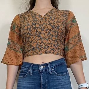 Earthbound cropped sleeve shirt